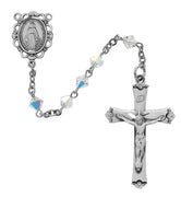 Sterling Silver Swarovski Crystal Rosary (5mm) - Unique Catholic Gifts