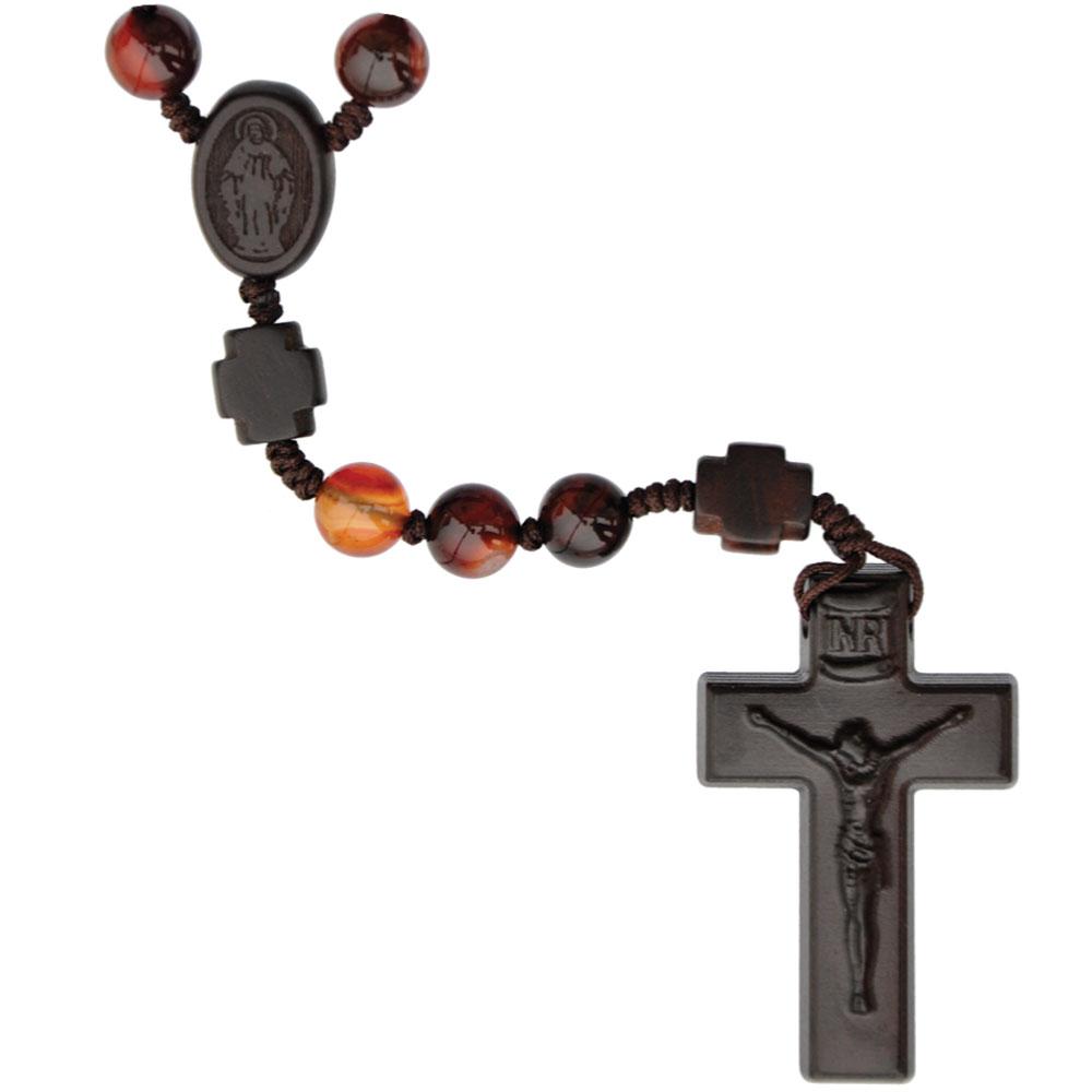 Agate/Jujube Wood Rosary (8mm) - Unique Catholic Gifts