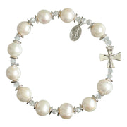 Genuine Pearl Rosary Bracelet (10mm) - Unique Catholic Gifts