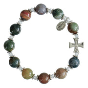 Genuine Multicolor Onyx Rosary Bracelet (10mm) - Unique Catholic Gifts