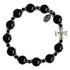 Genuine Black Onyx Rosary Bracelet (10mm) - Unique Catholic Gifts