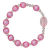 Pink Acrylic Children’s Rosary Bracelet (8mm) - Unique Catholic Gifts