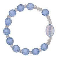 Blue Acrylic Children’s Rosary Bracelet (8mm) - Unique Catholic Gifts