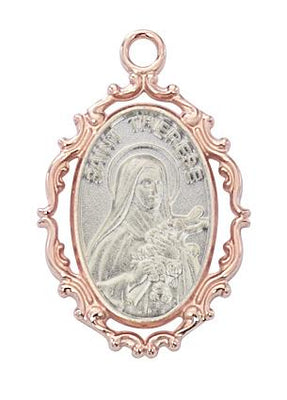 Rose Gold and  Sterling Silver Miraculous Medal ,Two Toned (3/4