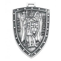 Saint Michael Sterling Silver Shield Medal - Unique Catholic Gifts