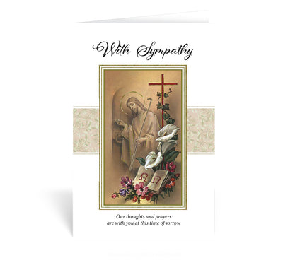 With Sympathy -Greeting Card - Unique Catholic Gifts