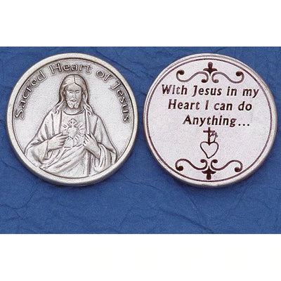 Sacred Heart of Jesus Italian Token Coin - Unique Catholic Gifts