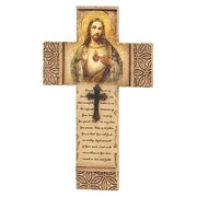 Sacred Heart of Jesus Wall Crucifix  8" - Unique Catholic Gifts