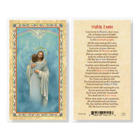 Safely Home Holy Card Hot Gold Stamped Laminated Holy Card (Plastic Covered) - Unique Catholic Gifts