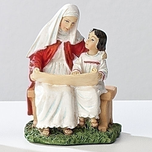 St Anne Figurine Statue 3" - Unique Catholic Gifts