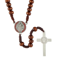 Saint Benedict Wood Rosary - Unique Catholic Gifts