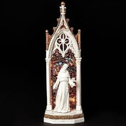 Saint Francis Cathedral Arch and LED Mosaic Window Statue (11 3/4") - Unique Catholic Gifts