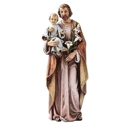 Saint Joseph with Jesus and Lillis Statue 6.25