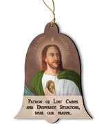 Saint Jude Wood Ornament 2 3/4" - Unique Catholic Gifts