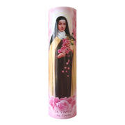 Saint Therese of Lisieux LED Candle with Timer - Unique Catholic Gifts