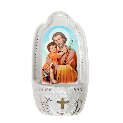 Saint Joseph Holy Water Font - Unique Catholic Gifts