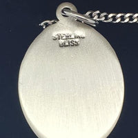 Sterling Silver Saint Teresa of Calcutta Oval Medal (3/4") with 18" chain - Unique Catholic Gifts