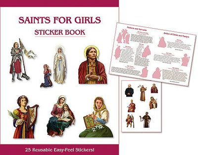 Saints for Girls Sticker Book - Unique Catholic Gifts