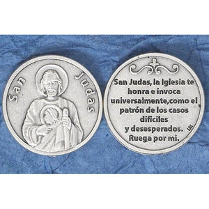 San Judas  Moneda  para el Bolsillo. Hecho en Italia - Unique Catholic Gifts