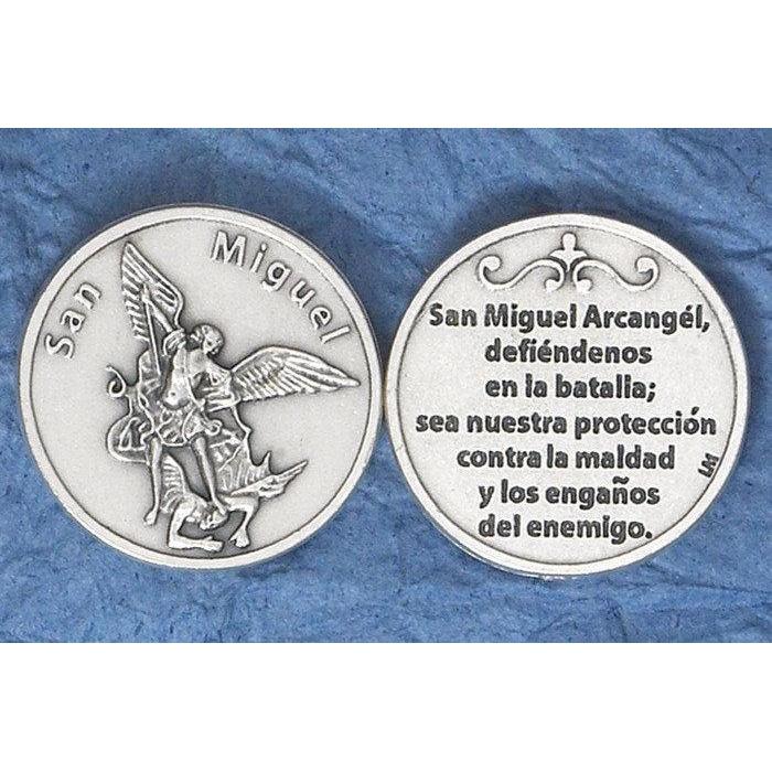 San Miguel Italian Pocket Token Coin  Moneda de Bolsillo - Unique Catholic Gifts