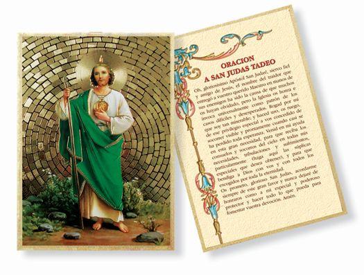 San Judas Tadeo Placa de Mosaico de Lámina de Oro  (4"x 6") - Unique Catholic Gifts