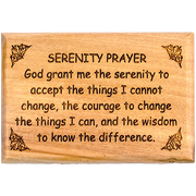 Serenity Prayer Olive Wood Magnet - Unique Catholic Gifts
