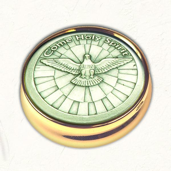 Silver-tone Holy Spirit Pyx (No Liner) - Unique Catholic Gifts