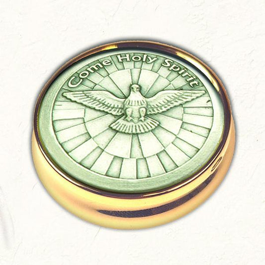 Silver-tone Holy Spirit Pyx (No Liner) - Unique Catholic Gifts