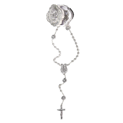 Silver Tone St. Joseph Rosary - Unique Catholic Gifts