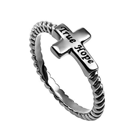 Simplicity Cross Ring, "True Hope" - Unique Catholic Gifts