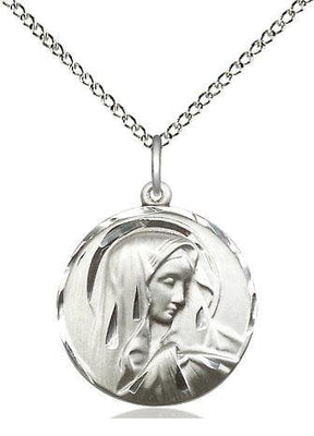 Sterling Silver Sorrowful Mother Medal (3/4