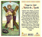 St. Andrew the Apostle Laminated Holy Card (Plastic Covered) - Unique Catholic Gifts