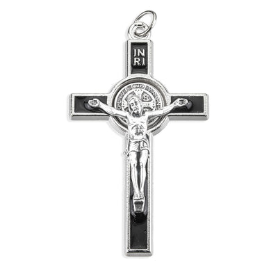 St. Benedict Black Epoxy Crucifix Medal 2