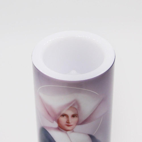 St.Catherine of Labouré LED Candle with Timer - Unique Catholic Gifts