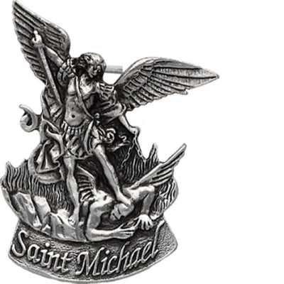 Saint Michael the Archangel Auto Visor Clip (2/1/2 x 1 1/4") - Unique Catholic Gifts