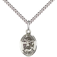 St. Michael the Archangel Sterling Silver Medal 1/2" with 18" chain - Unique Catholic Gifts