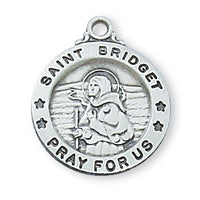 St. Bridget Medal Sterling Silver 5/8" - Unique Catholic Gifts