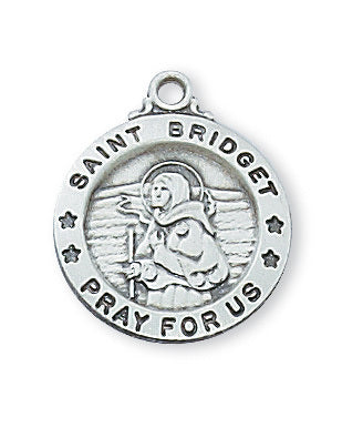 St. Bridget Medal Sterling Silver 5/8