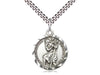 Sterling Silver St. Christopher Medal (7/8") - Unique Catholic Gifts