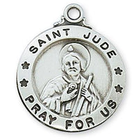 Saint Jude Thaddeus Sterling Silver Medal (3/4")(L600JU) - Unique Catholic Gifts