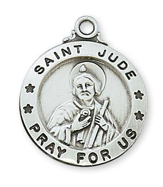Saint Jude Thaddeus Sterling Silver Medal (3/4