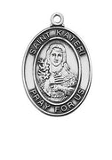 St. Kateri Sterling Silver Medal (1 1/16") - Unique Catholic Gifts