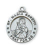 St. Maria Goretti Sterling Silver Medal (5/8") - Unique Catholic Gifts