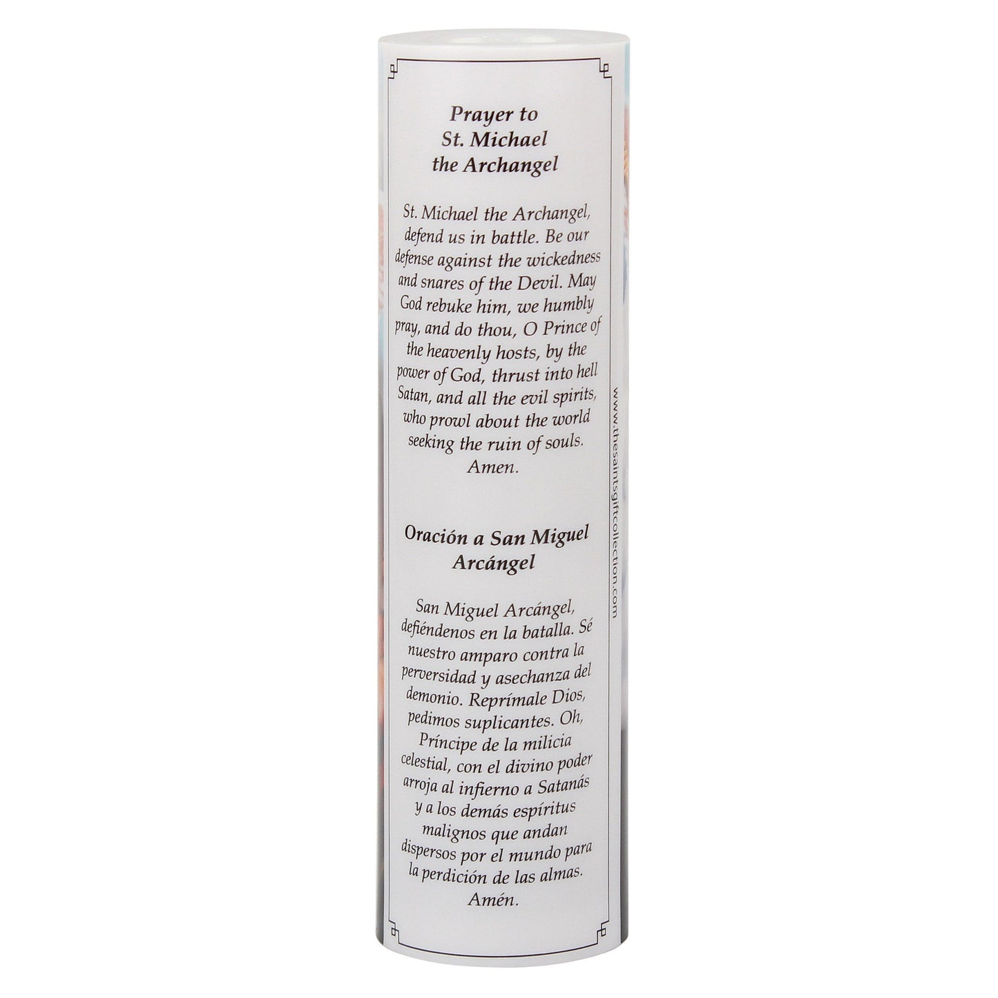 St. Michael LED Candle with Timer - Unique Catholic Gifts