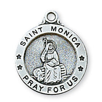 St. Monica Medal Sterling Silver 5/8" - Unique Catholic Gifts