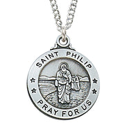 St. Philip Sterling Silver Medal (3/4") - Unique Catholic Gifts
