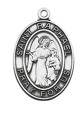 St. Raphael Sterling Silver Medal (1 1/16