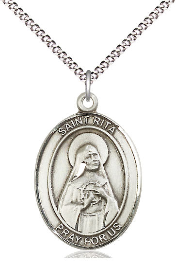 St Rita Sterling Silver Medal (1") - Unique Catholic Gifts