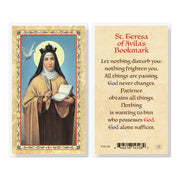 St Teresa Of Avila, Bookmark Laminated Holy Card - Unique Catholic Gifts