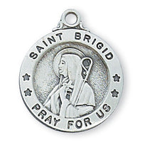 St Brigid Sterling Silver Medal 5/8" - Unique Catholic Gifts